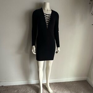 Express Crisscross Plunge Neckline Dress – Size XS - like new